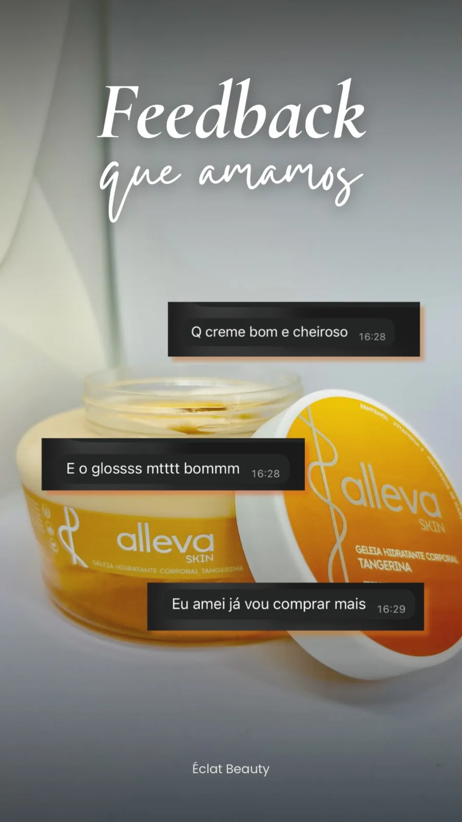 Cliente elogia o creme, o aroma e o gloss recebido