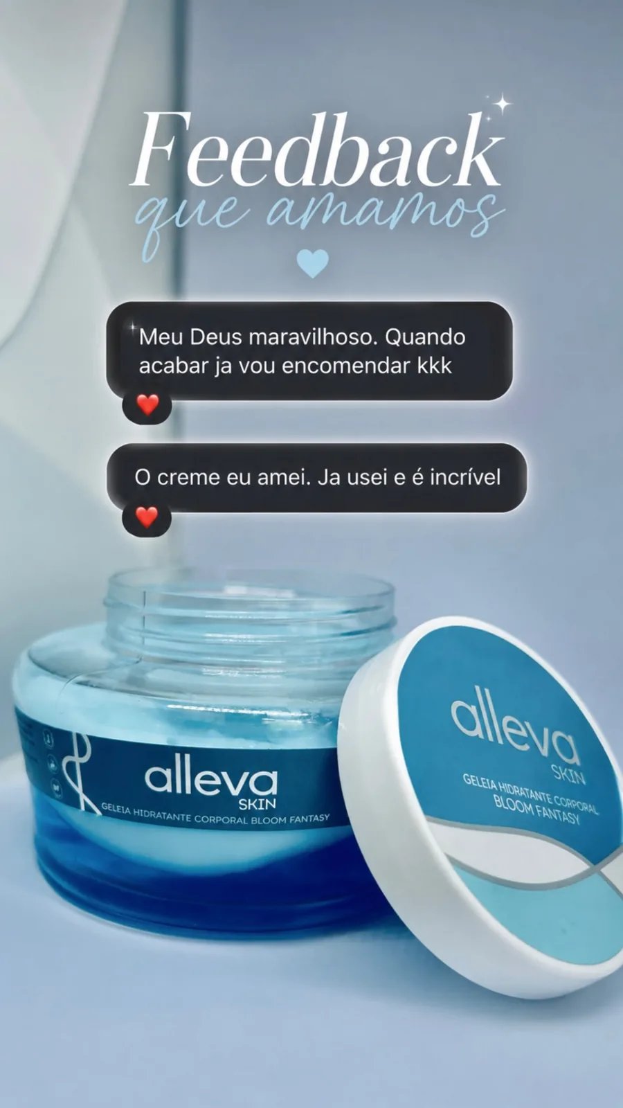Cliente recomenda o creme hidratante recebido